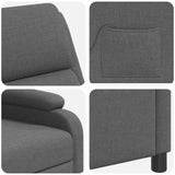 Massage Recliner Dark Grey Fabric