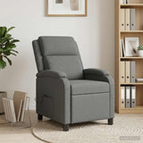 Massage Recliner Dark Grey Fabric - Top-Down View
