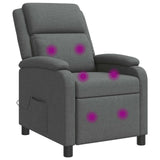 Massage Recliner Dark Grey Fabric