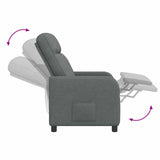 Recliner Dark Grey Fabric