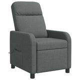 Massage Recliner Dark Grey Fabric - Side View