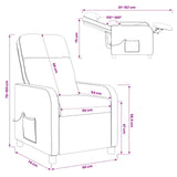 Massage Recliner Dark Grey Fabric - Extra Image