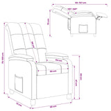 Recliner Dark Grey Fabric