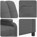 Massage Recliner Dark Grey Fabric