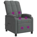 Massage Recliner Dark Grey Fabric