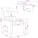 Massage Recliner Dark Grey Fabric