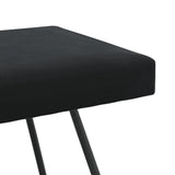 Bench Plain Black 110 x 40 x 45 cm Velvet