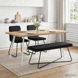 Bench Black 110 x 40 x 45 cm Velvet