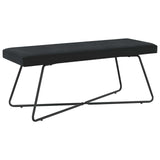 Bench Plain Black 110 x 40 x 45 cm Velvet