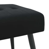 Button tufted bench Black 110 x 40 x 46 cm Velvet