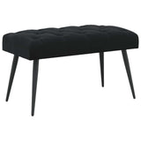 Button tufted bench Black 80 x 40 x 46 cm Velvet