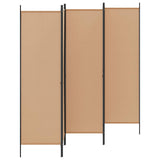 5-Panel Room Divider Beige 250 x 180 cm Fabric