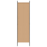 6-Panel Room Divider Beige 300 x 180 cm Fabric - Top-Down View