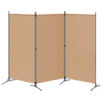 3-Panel Room Divider Beige 260 x 180 cm Fabric