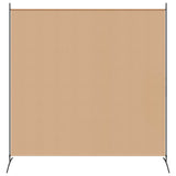 Single Panel Room Divider Beige 175 x 180 cm Fabric - Side View