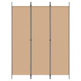 3-Panel Room Divider Beige 150 x 200 cm Fabric