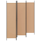 5-Panel Room Divider Beige 250 x 200 cm Fabric - Side View