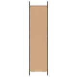 5-Panel Room Divider Beige 250 x 200 cm Fabric