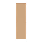 5-Panel Room Divider Beige 250 x 200 cm Fabric