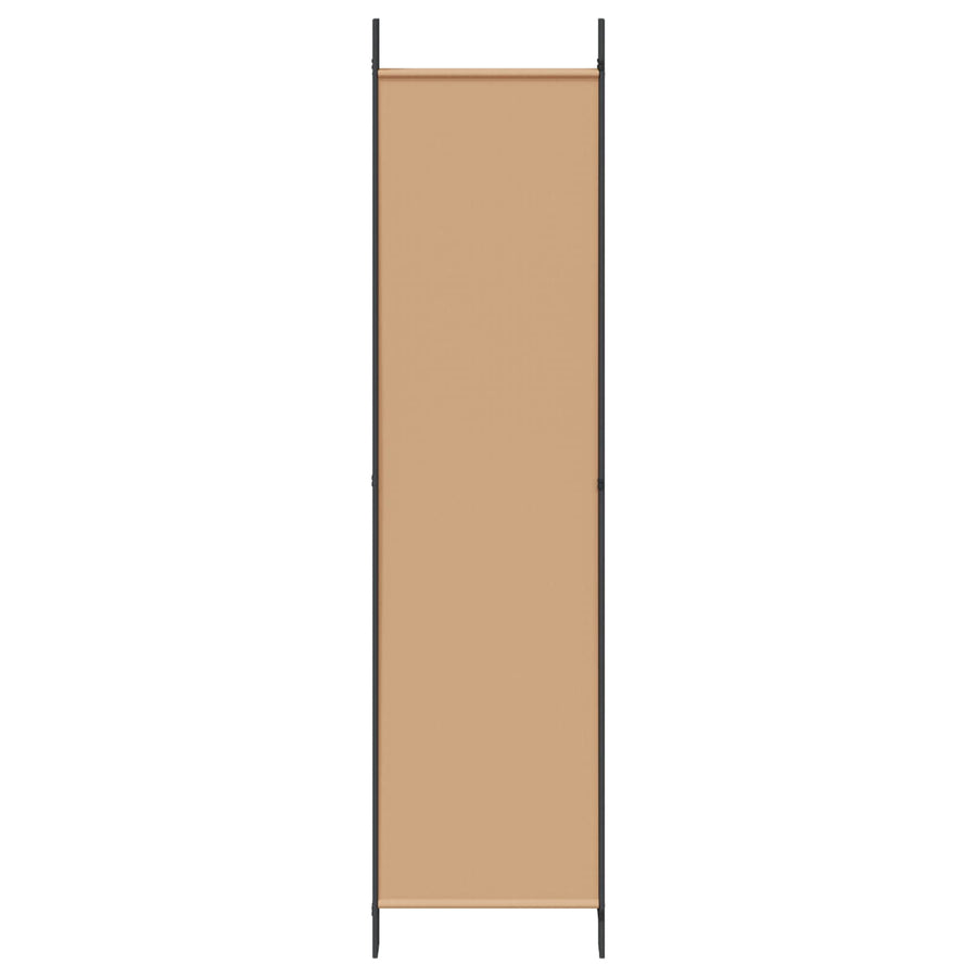 5-Panel Room Divider Beige 250 x 200 cm Fabric
