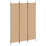 3-Panel Room Divider Beige 150 x 220 cm Fabric