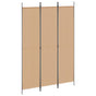 3-Panel Room Divider Beige 150 x 220 cm Fabric