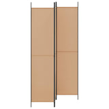 3-Panel Room Divider Beige 150 x 220 cm Fabric - Side View