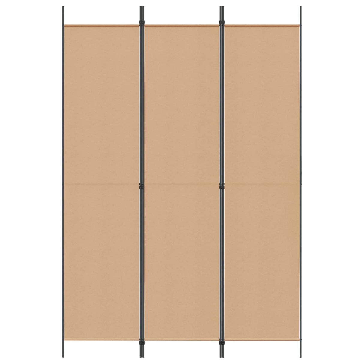 3-Panel Room Divider Beige 150 x 220 cm Fabric