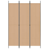 3-Panel Room Divider Beige 150 x 220 cm Fabric