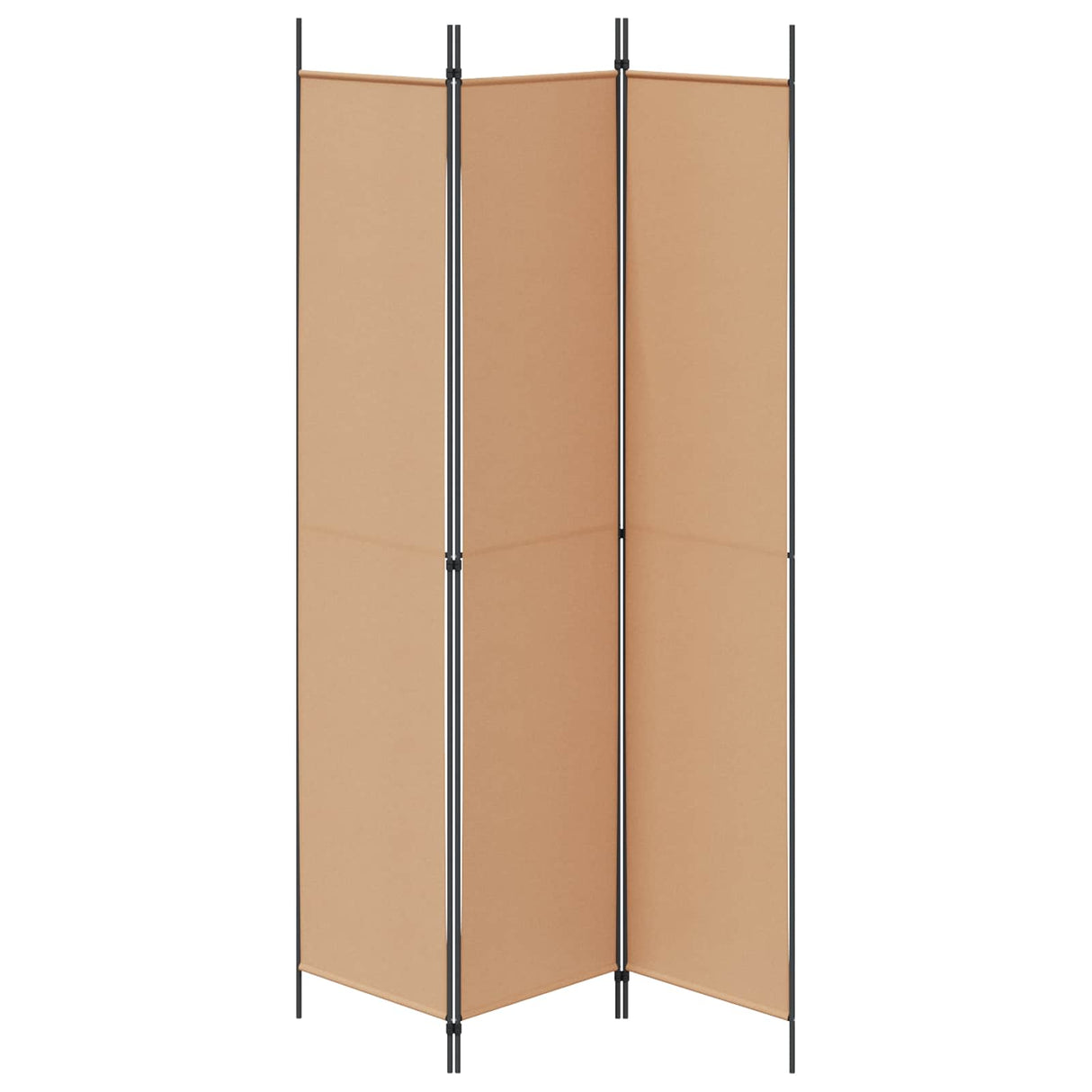 3-Panel Room Divider Beige 150 x 220 cm Fabric
