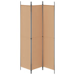 3-Panel Room Divider Beige 150 x 220 cm Fabric