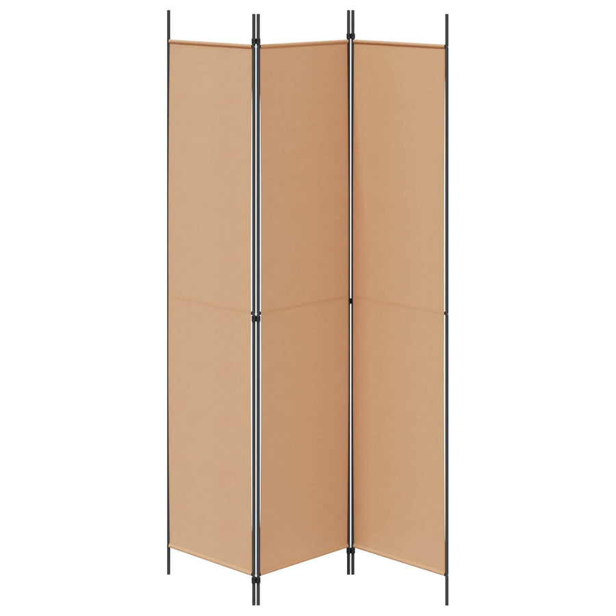 3-Panel Room Divider Beige 150 x 220 cm Fabric