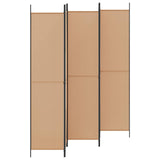 5-Panel Room Divider Beige 250 x 220 cm Fabric - Side View