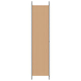 5-Panel Room Divider Beige 250 x 220 cm Fabric