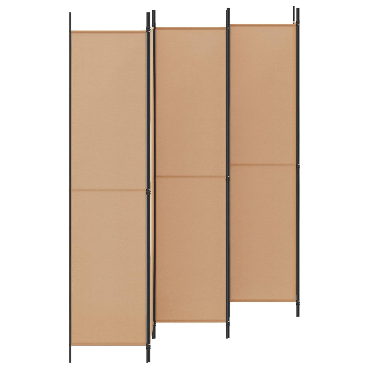 6-Panel Room Divider Beige 300 x 220 cm Fabric