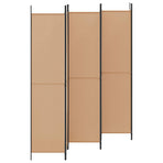 6-Panel Room Divider Beige 300 x 220 cm Fabric