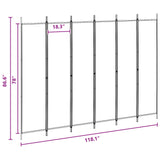6-Panel Room Divider Beige 300 x 220 cm Fabric - Close-Up Angle