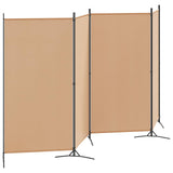 4-Panel Room Divider Beige 346 x 180 cm Fabric