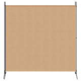 2-Panel Room Divider Beige 348 x 180 cm Fabric