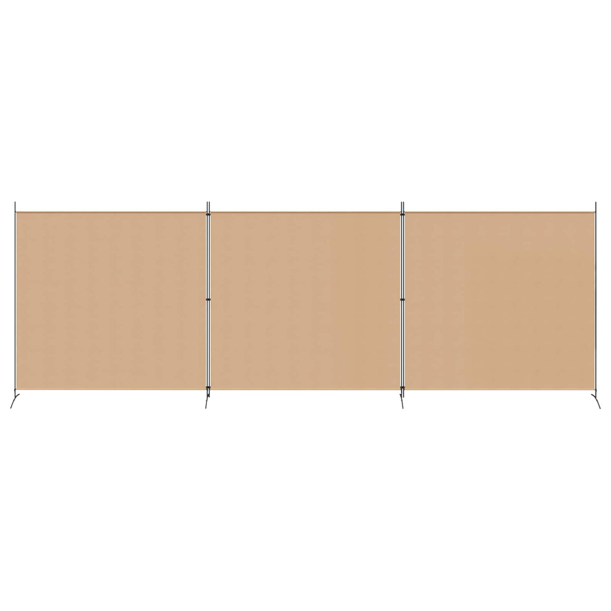 4-Panel Room Divider Beige 525 x 180 cm Fabric