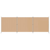 4-Panel Room Divider Beige 525 x 180 cm Fabric - Top-Down View
