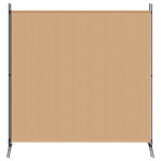 4-Panel Room Divider Beige 525 x 180 cm Fabric