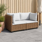 2 pcs Rattan Lounge Set with Cushions GENDT Natural Rattan