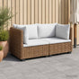 2 pcs Rattan Lounge Set with Cushions GENDT Natural Rattan
