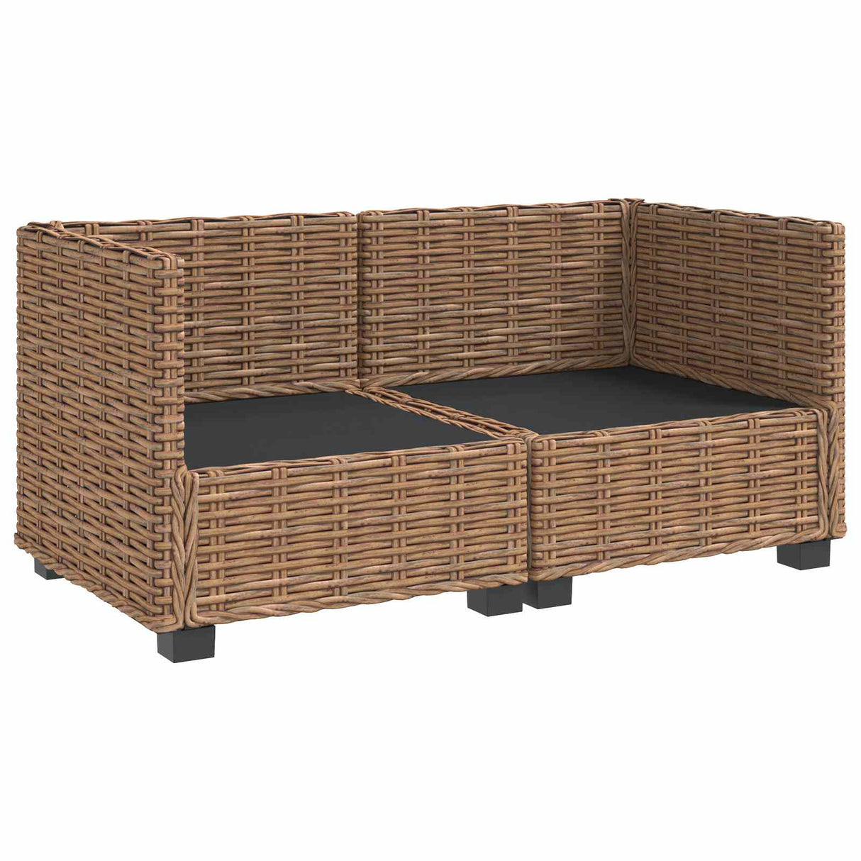 2 pcs Rattan Lounge Set with Cushions GENDT Natural Rattan