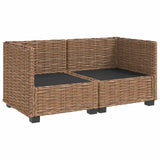 2 pcs Rattan Lounge Set with Cushions GENDT Natural Rattan - Top-Down View