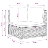 2 pcs Rattan Lounge Set with Cushions GENDT Natural Rattan - Extra Image
