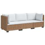 3 pcs Rattan Lounge Set with Cushions GENDT Natural Rattan - Front View