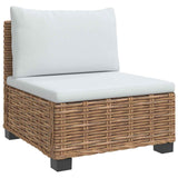 4 pcs Rattan Lounge Set with Cushions GENDT Natural Rattan