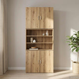 Wall Cabinet Artisan Oak 80 x 42.5 x 64 cm Engineered Wood - Side View
